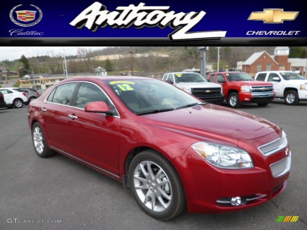 2012 Malibu LTZ - Crystal Red Tintcoat / Cocoa/Cashmere photo #1