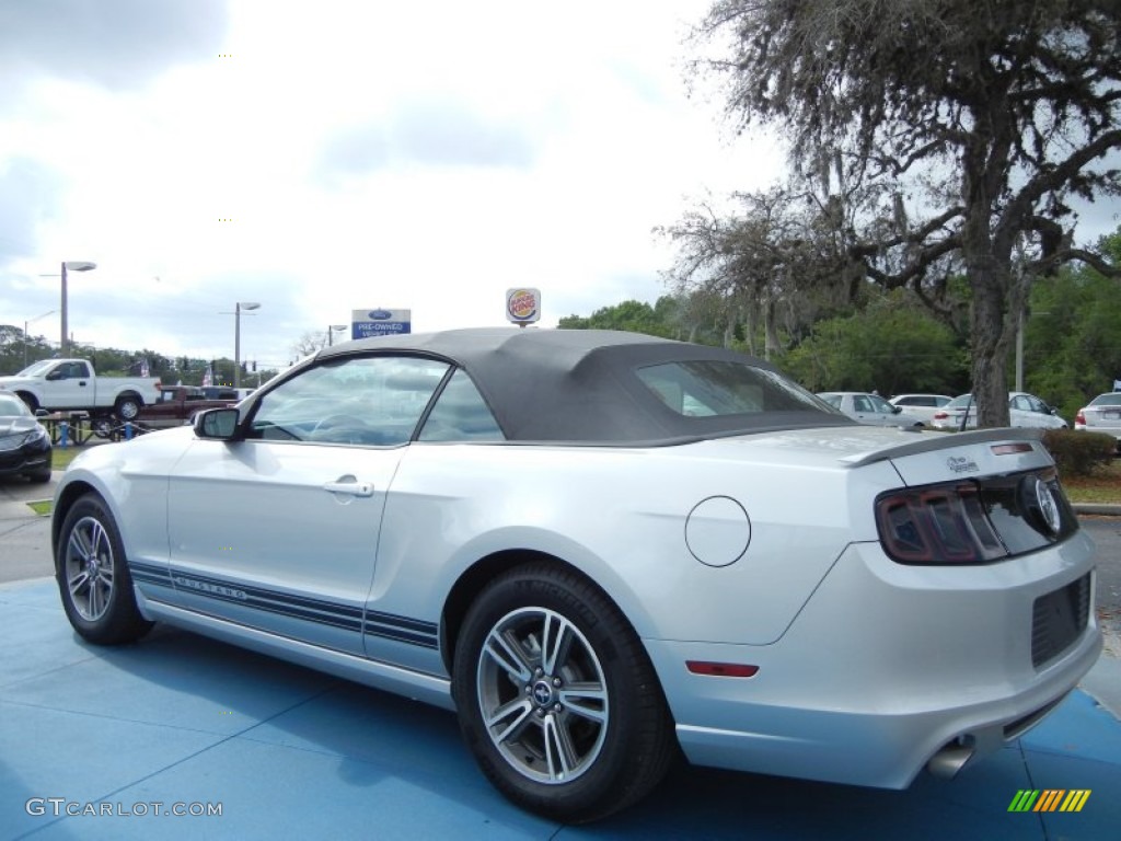 2013 Mustang V6 Premium Convertible - Ingot Silver Metallic / Stone photo #3