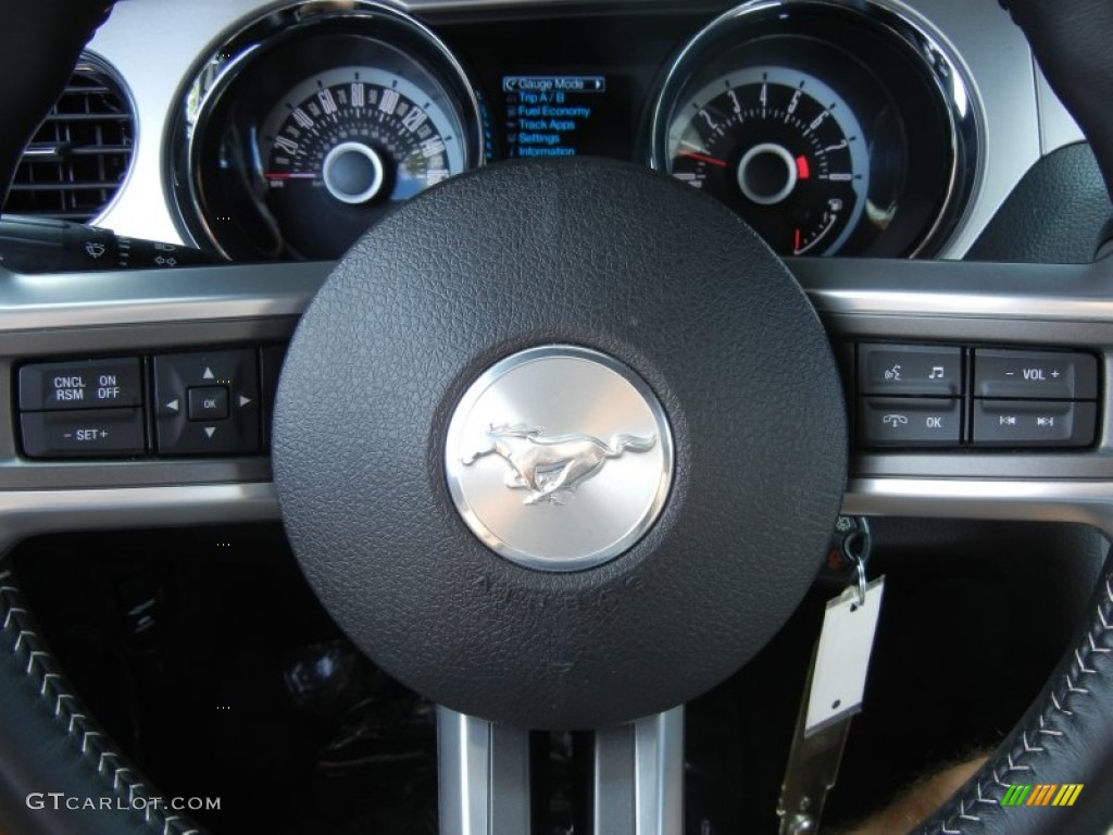 2013 Mustang V6 Premium Convertible - Ingot Silver Metallic / Stone photo #27
