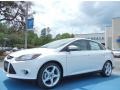 White Platinum 2013 Ford Focus Titanium Sedan