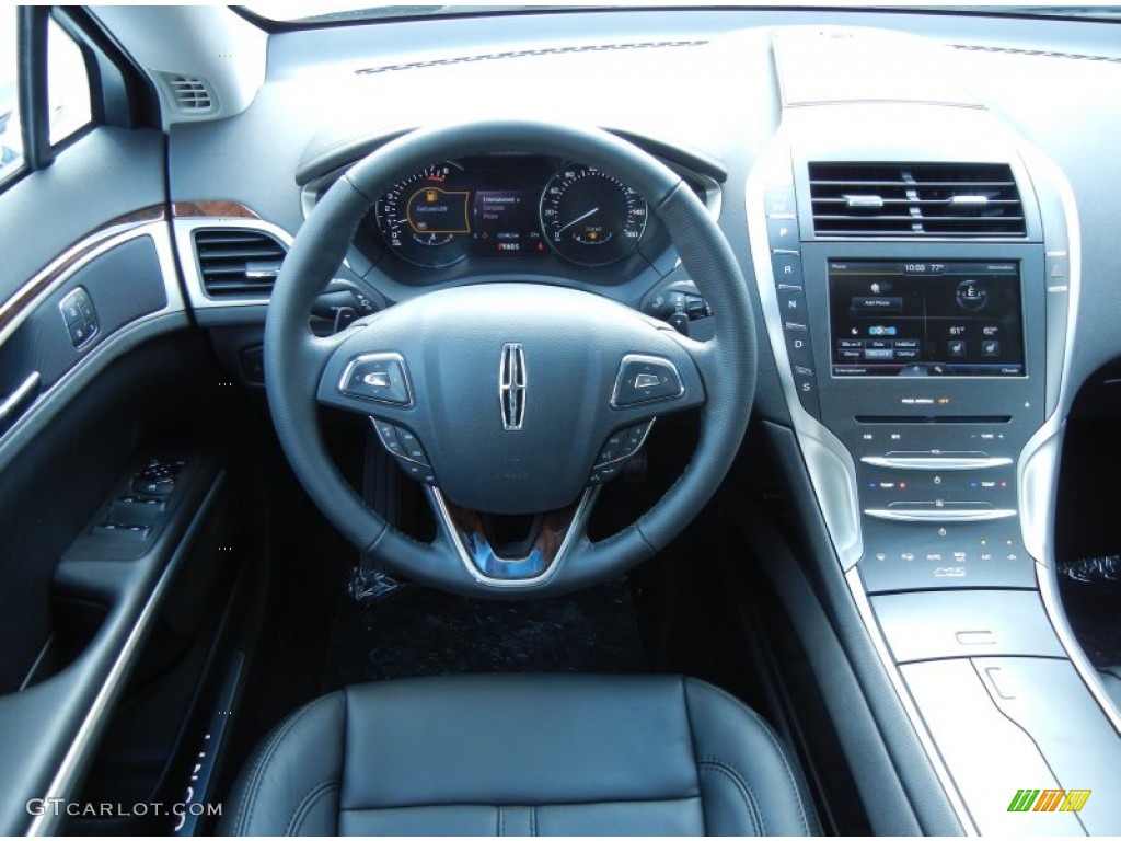 2013 Lincoln MKZ 2.0L EcoBoost FWD Charcoal Black Dashboard Photo #79702768