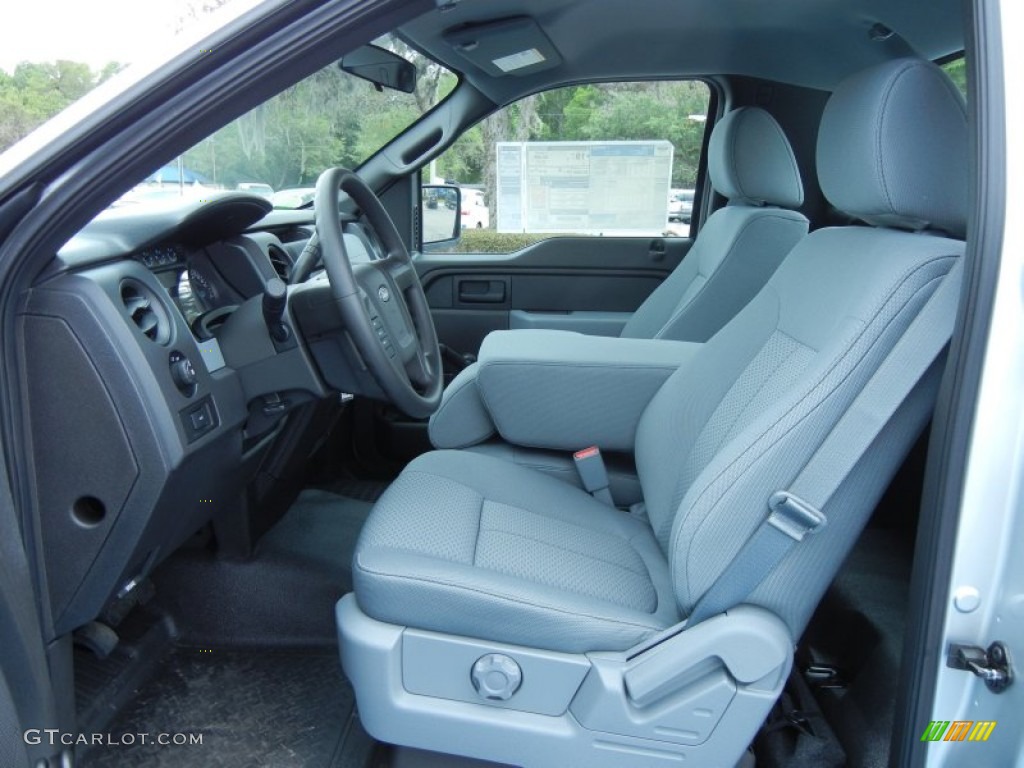 Steel Gray Interior 2013 Ford F150 XL Regular Cab Photo #79704121