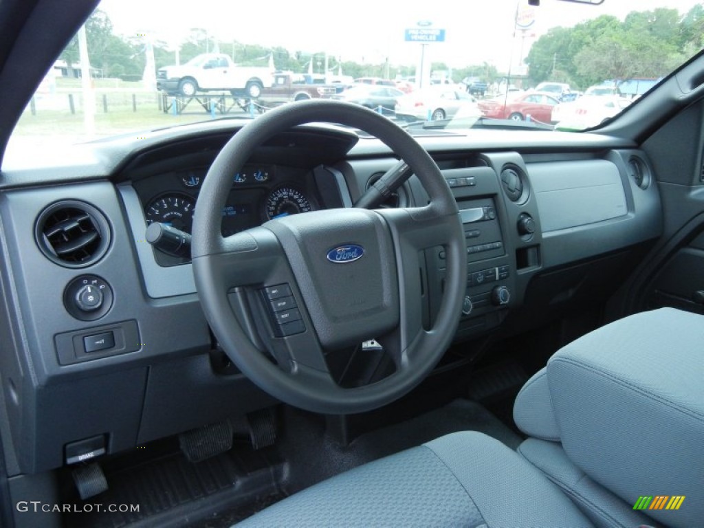 2013 F150 XL Regular Cab - Ingot Silver Metallic / Steel Gray photo #7