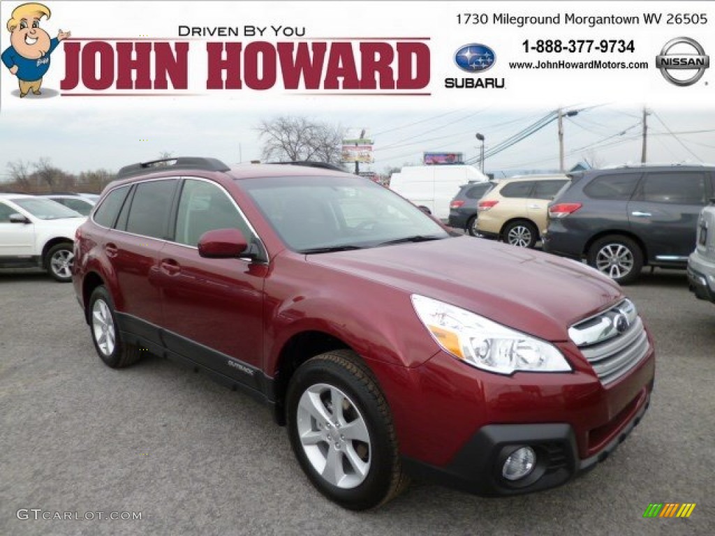 2013 Outback 2.5i Premium - Venetian Red Pearl / Black photo #1