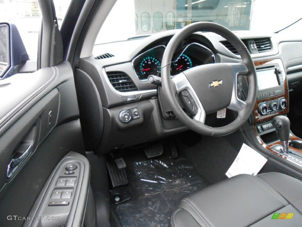 2013 Traverse LT AWD - Atlantis Blue Metallic / Ebony photo #7