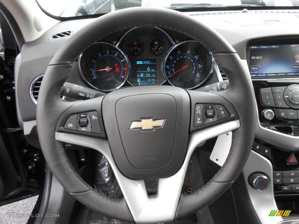 2013 Chevrolet Cruze LT/RS Jet Black Steering Wheel Photo #79705967