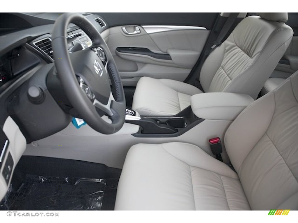Beige Interior 2013 Honda Civic Hybrid-L Sedan Photo #79710265