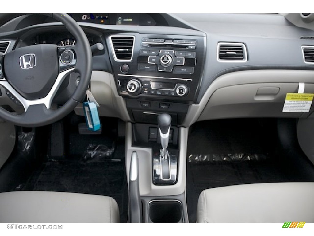 2013 Honda Civic Hybrid-L Sedan Beige Dashboard Photo #79710298