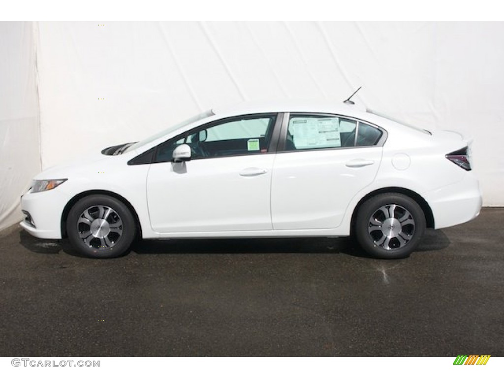 White Orchid Pearl 2013 Honda Civic Hybrid-L Sedan Exterior Photo #79710340