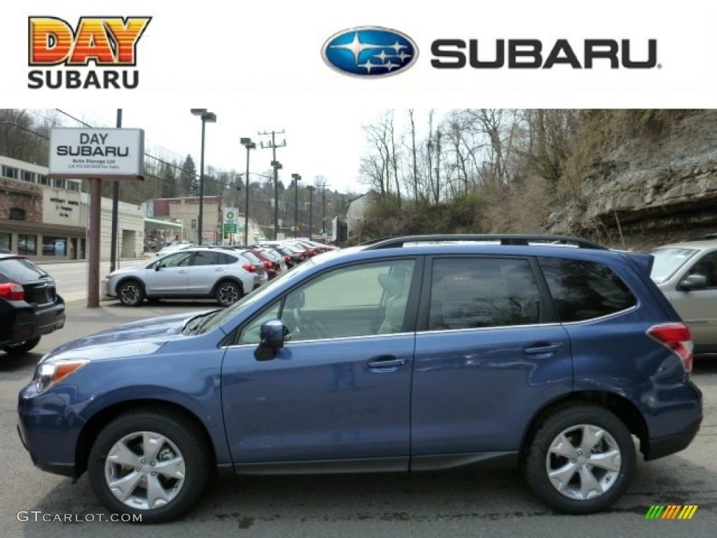 2014 Forester 2.5i Limited - Marine Blue Pearl / Platinum photo #1