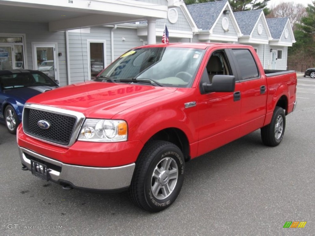 Bright Red 2008 Ford F150 XLT SuperCrew 4x4 Exterior Photo #79714039