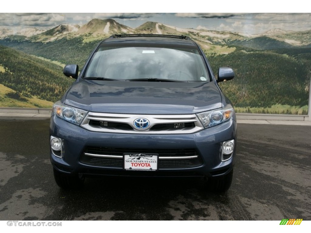 2013 Highlander Hybrid Limited 4WD - Shoreline Blue Pearl / Ash photo #3