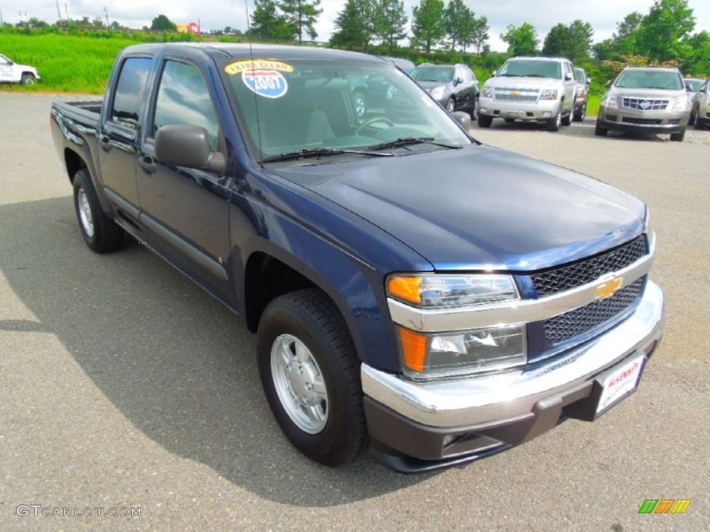 Imperial Blue Metallic 2007 Chevrolet Colorado LT Crew Cab Exterior Photo #79714635