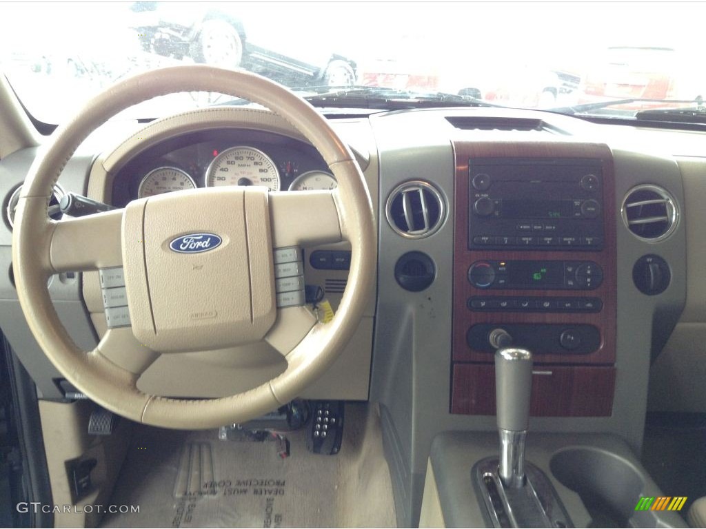 2006 F150 Lariat SuperCrew - Medium Wedgewood Blue Metallic / Tan photo #12