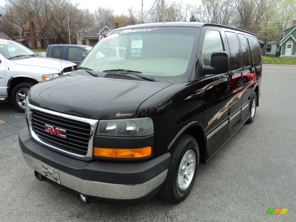 2003 Savana Van 1500 Passenger Conversion - Onyx Black / Neutral photo #2