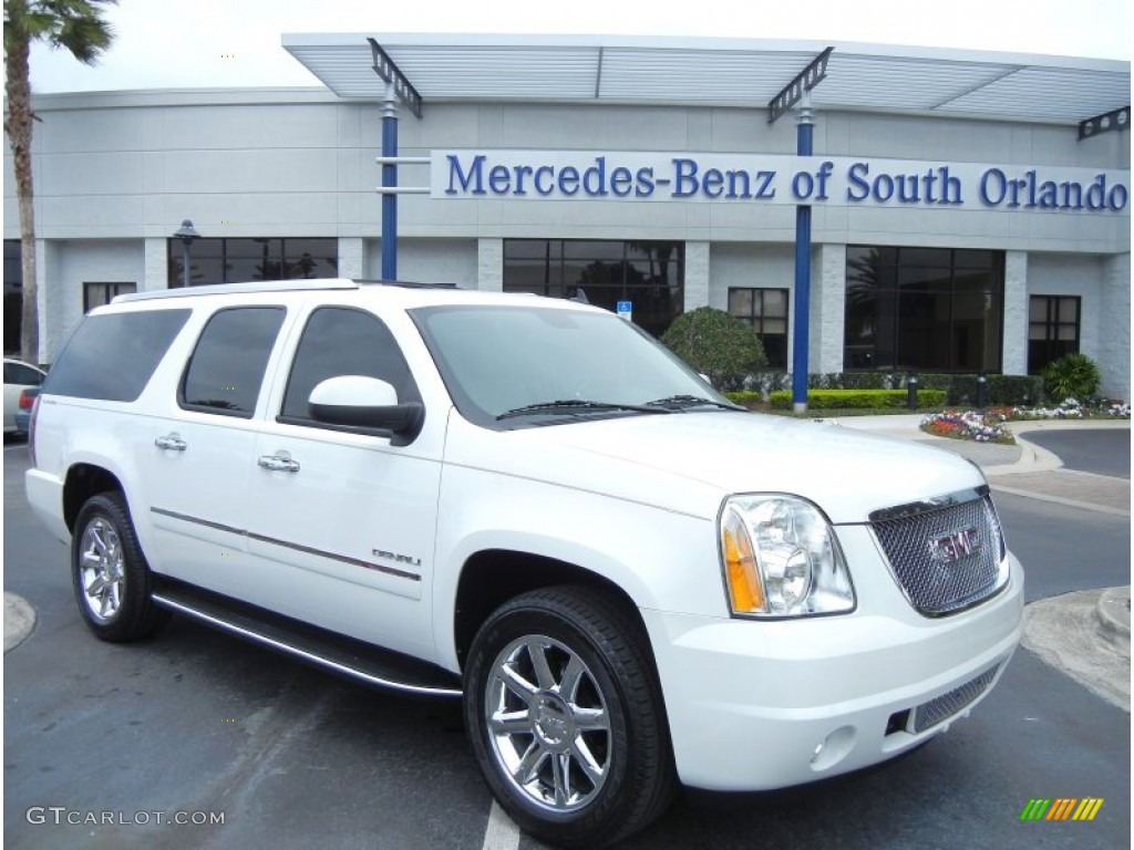 2010 Yukon XL Denali - Summit White / Cocoa/Light Cashmere photo #1