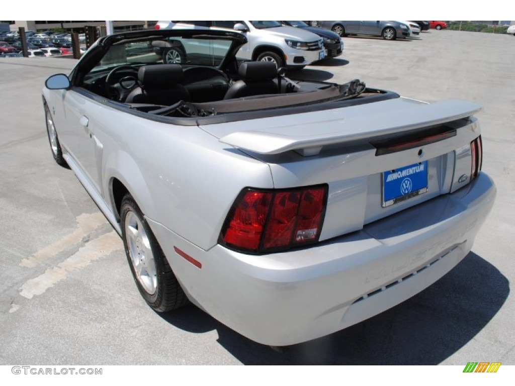 2003 Mustang V6 Convertible - Silver Metallic / Dark Charcoal photo #8