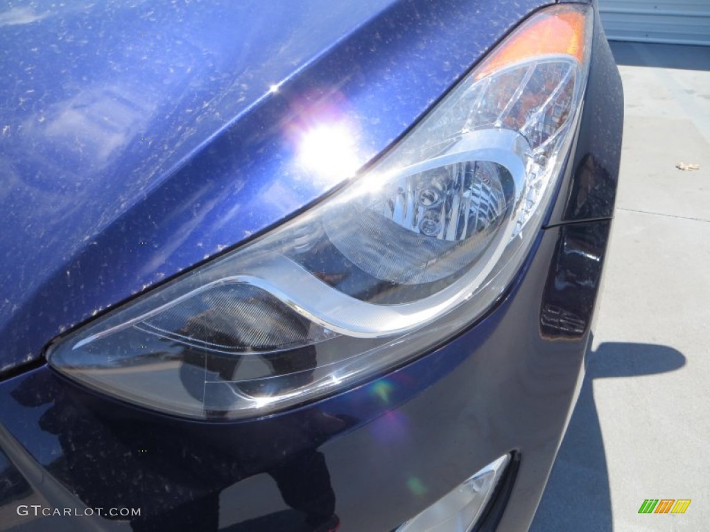 2013 Elantra Limited - Indigo Night / Gray photo #11