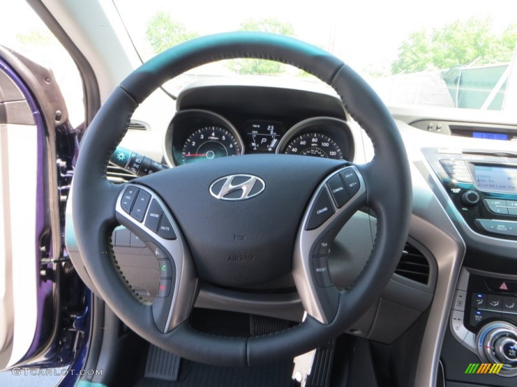 2013 Elantra Limited - Indigo Night / Gray photo #30