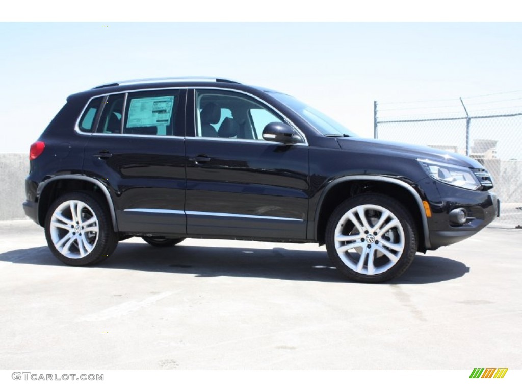 Deep Black Metallic 2013 Volkswagen Tiguan SEL Exterior Photo #79718756