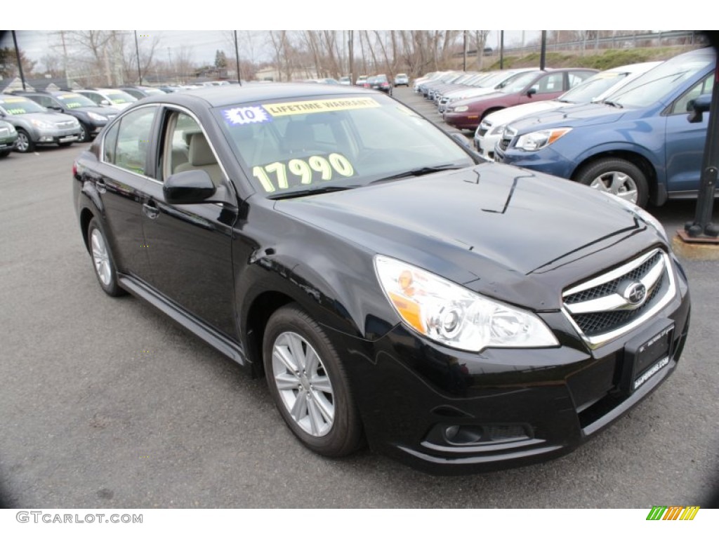 Crystal Black Silica 2010 Subaru Legacy 2.5i Premium Sedan Exterior Photo #79718825