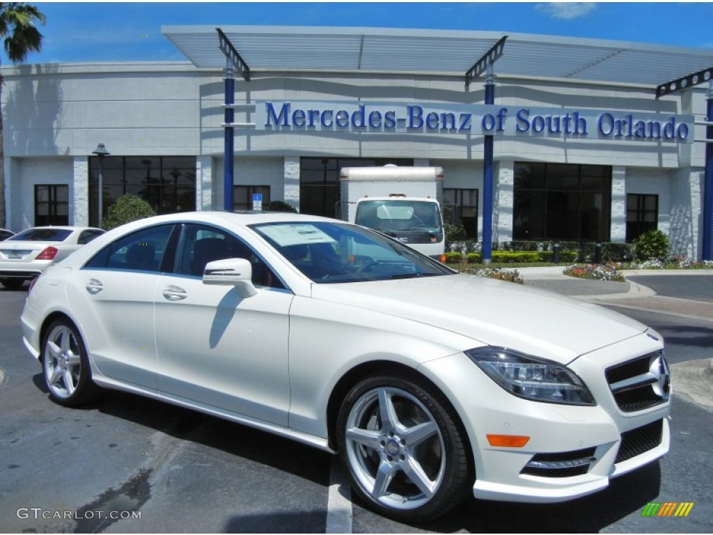 2013 CLS 550 Coupe - Diamond White Metallic / Black photo #1