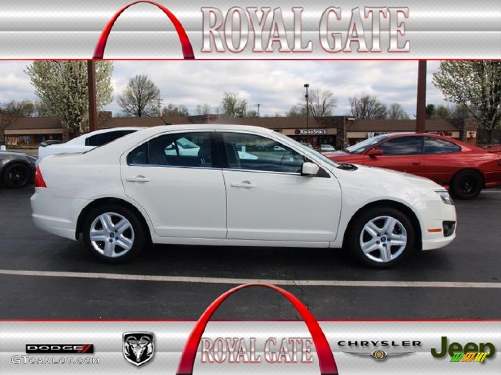 2011 Fusion SE V6 - White Suede / Medium Light Stone photo #1