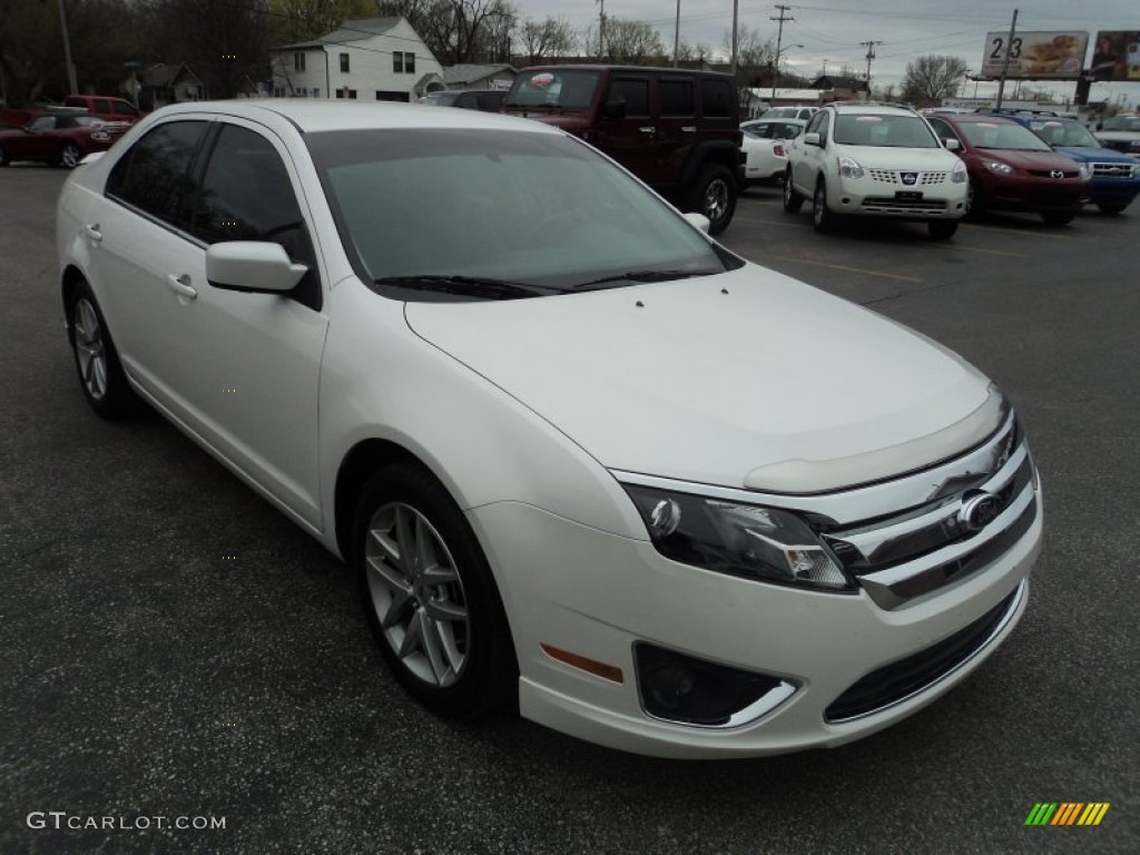 2011 Fusion SEL - White Suede / Charcoal Black photo #23