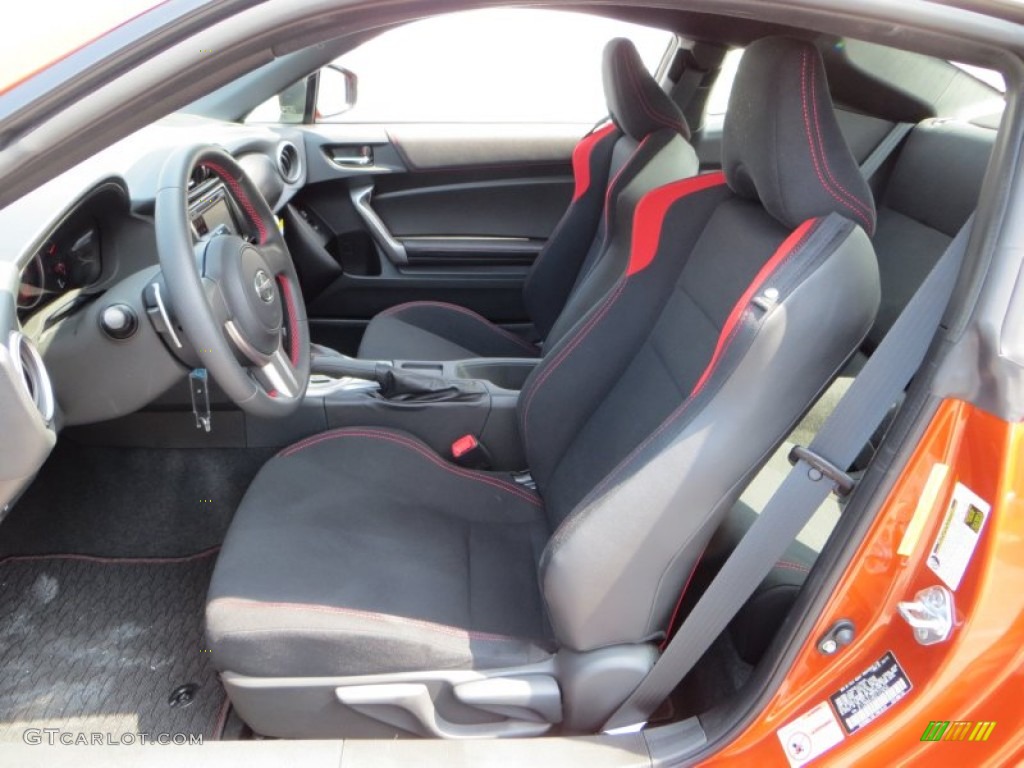 Black/Red Accents Interior 2013 Scion FR-S Sport Coupe Photo #79722719