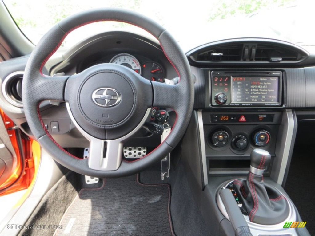 2013 Scion FR-S Sport Coupe Black/Red Accents Dashboard Photo #79722760