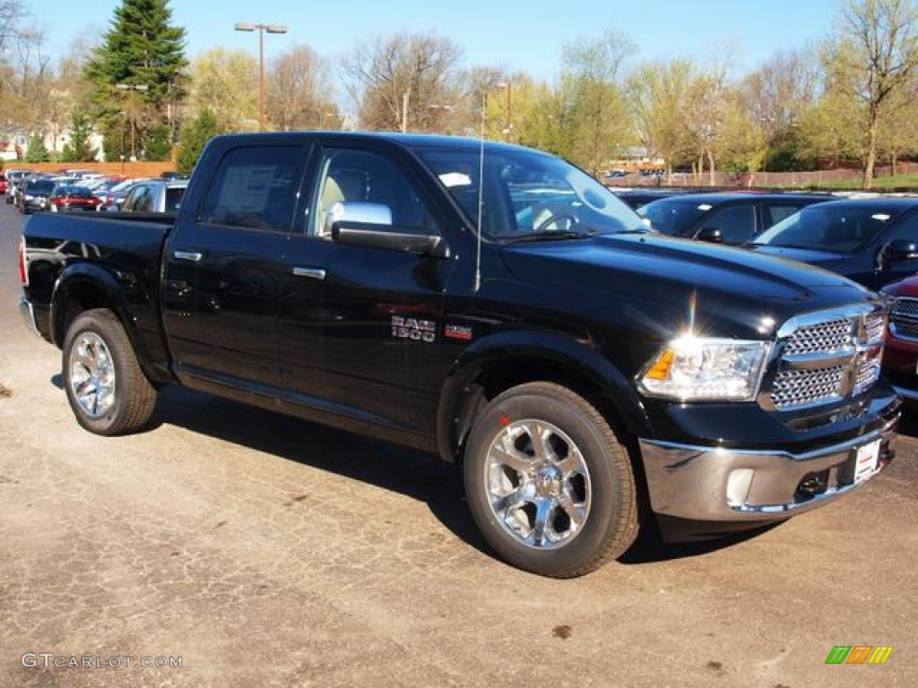 Black 2013 Ram 1500 Laramie Crew Cab 4x4 Exterior Photo #79725902