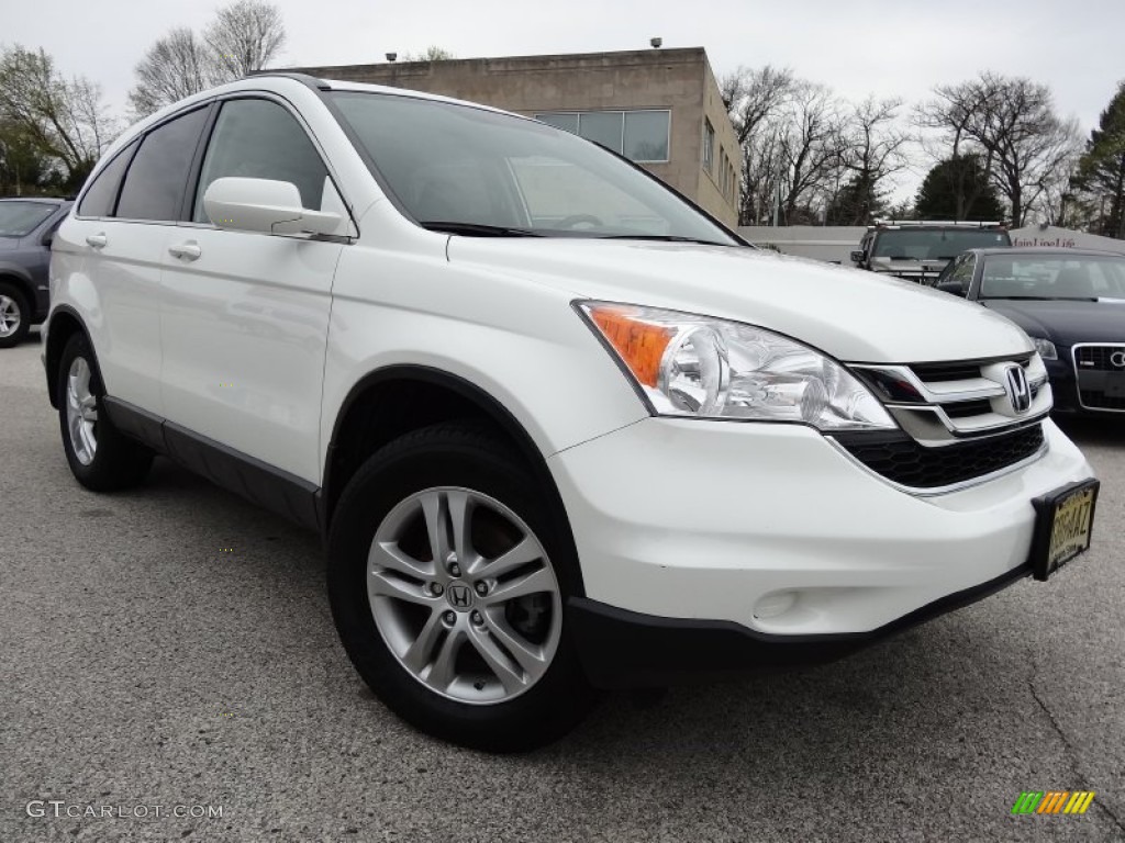 2010 CR-V EX-L AWD - Taffeta White / Gray photo #1