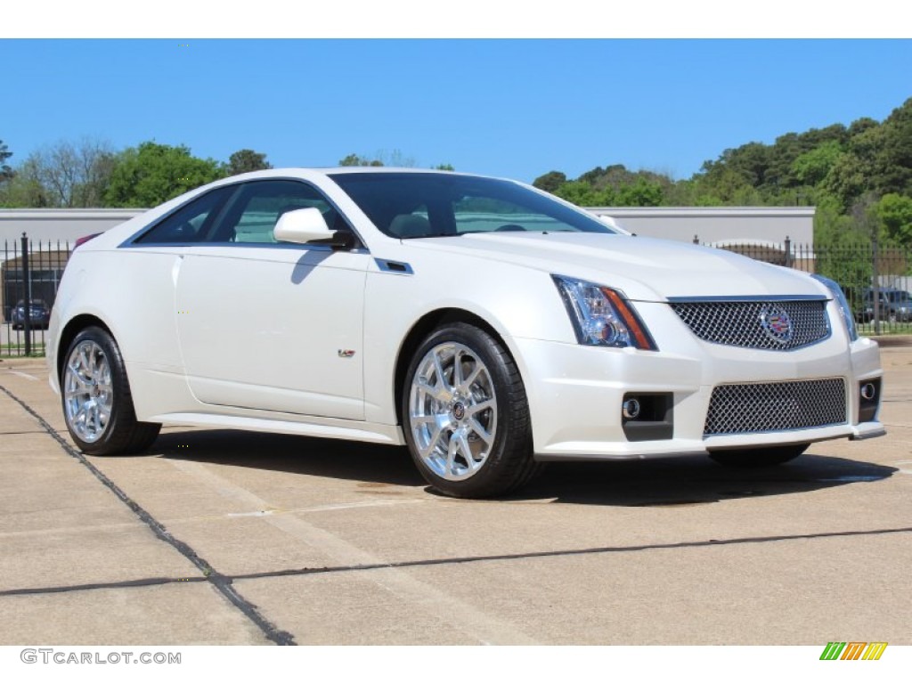 2013 CTS -V Coupe - White Diamond Tricoat / Light Titanium/Ebony photo #1