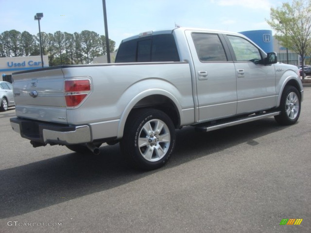 2011 F150 Lariat SuperCrew - Ingot Silver Metallic / Black photo #6