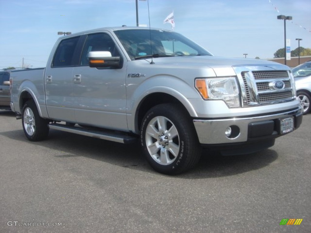 2011 F150 Lariat SuperCrew - Ingot Silver Metallic / Black photo #8