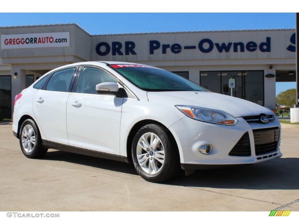 2012 Focus SEL Sedan - Oxford White / Charcoal Black photo #1