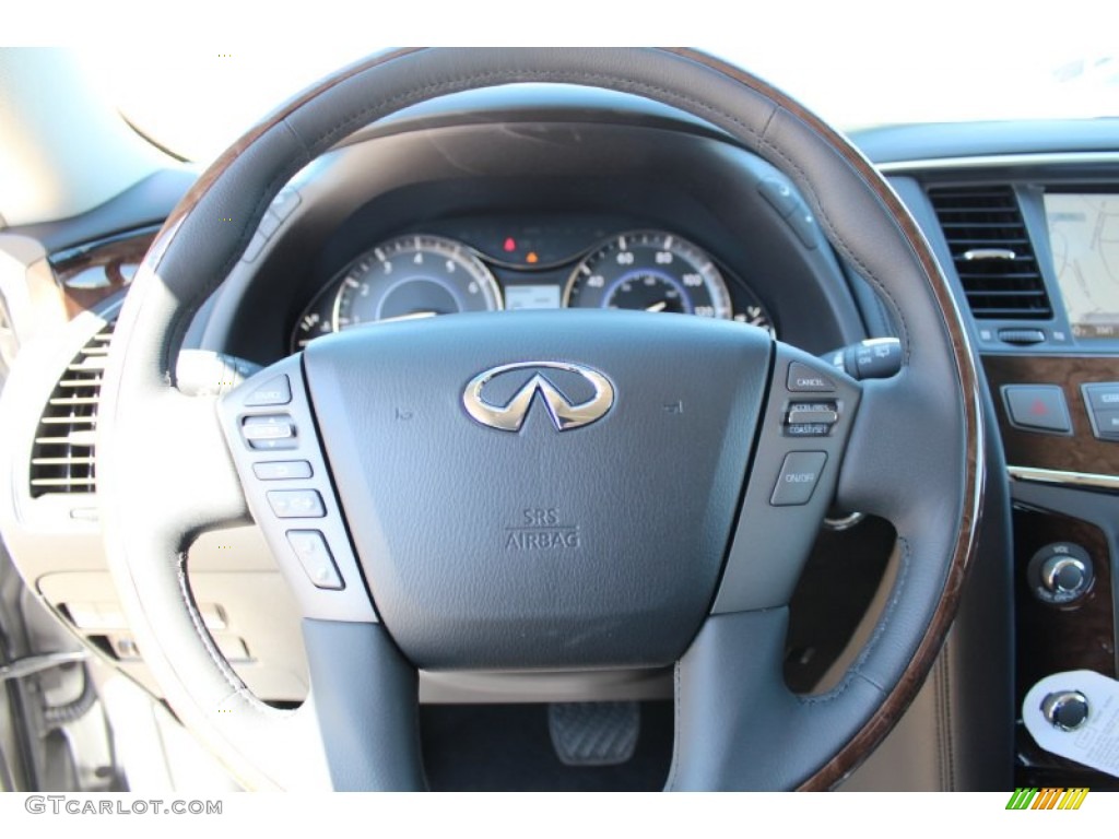2013 Infiniti QX 56 Graphite Steering Wheel Photo #79732698