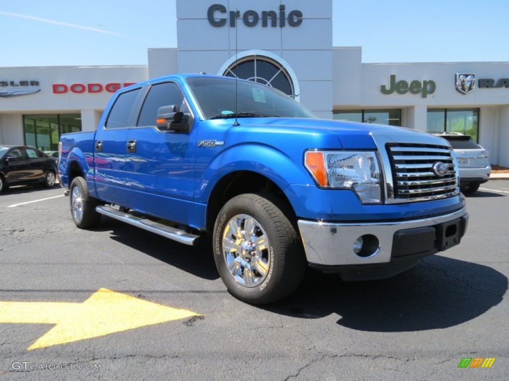 2011 F150 XLT SuperCrew - Blue Flame Metallic / Pale Adobe photo #1