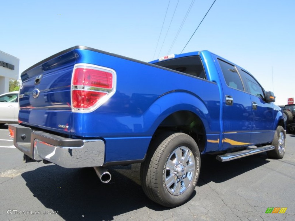 2011 F150 XLT SuperCrew - Blue Flame Metallic / Pale Adobe photo #7