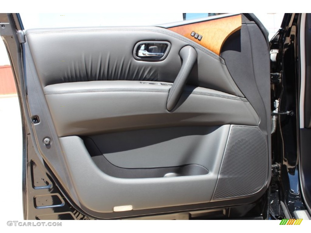 2013 Infiniti QX 56 Graphite Door Panel Photo #79733749