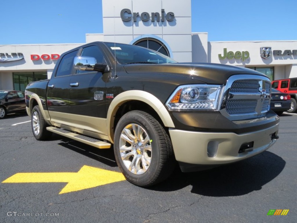 2013 1500 Laramie Longhorn Crew Cab - Black Gold Pearl / Canyon Brown/Light Frost Beige photo #1
