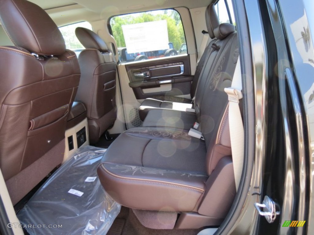 2013 1500 Laramie Longhorn Crew Cab - Black Gold Pearl / Canyon Brown/Light Frost Beige photo #13