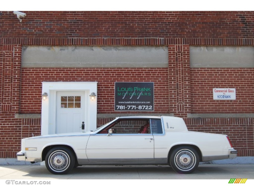 1985 Eldorado Biarritz Coupe - White / Carmine Red photo #3