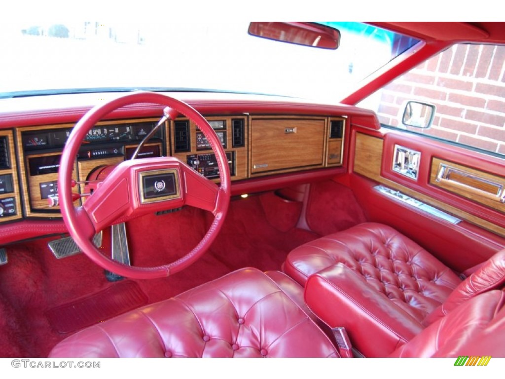 1985 Cadillac Eldorado Biarritz Coupe Carmine Red Dashboard Photo #79735016
