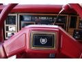 Carmine Red 1985 Cadillac Eldorado Biarritz Coupe Steering Wheel