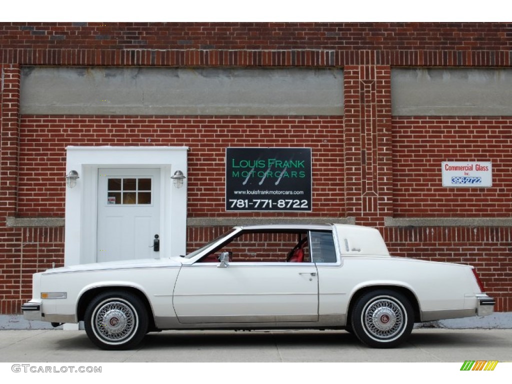 1985 Eldorado Biarritz Coupe - White / Carmine Red photo #80