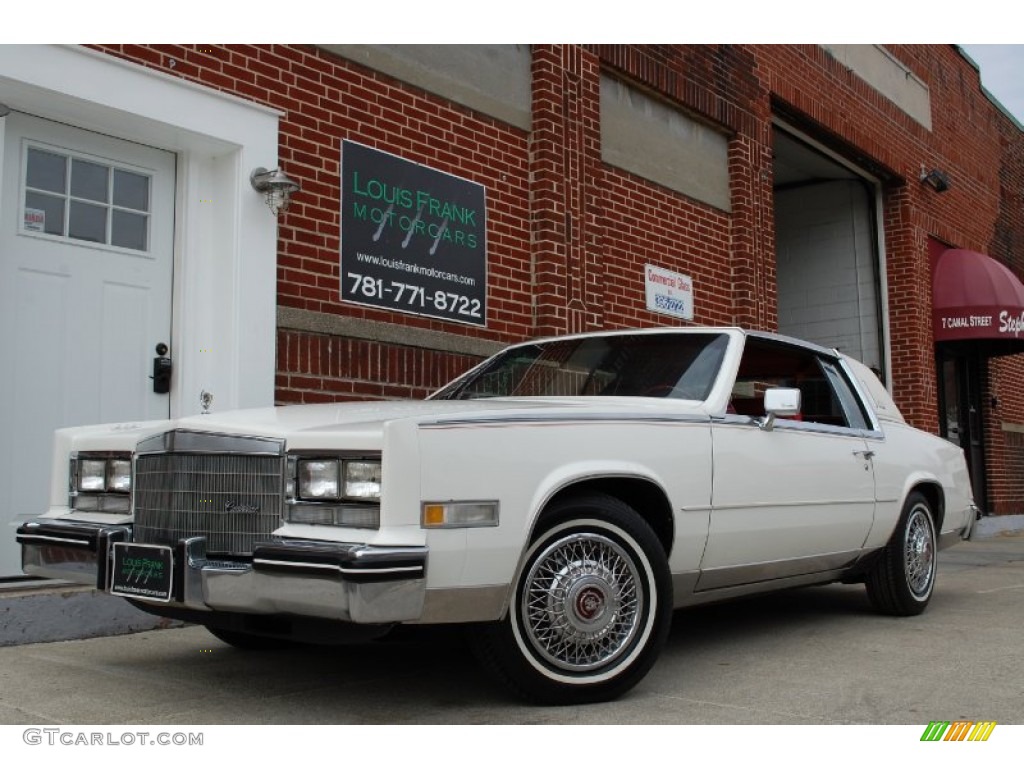 1985 Eldorado Biarritz Coupe - White / Carmine Red photo #106