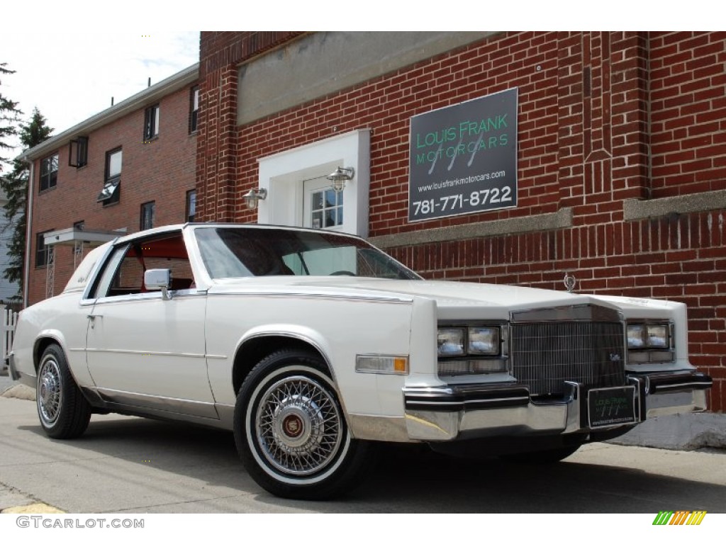 1985 Eldorado Biarritz Coupe - White / Carmine Red photo #151
