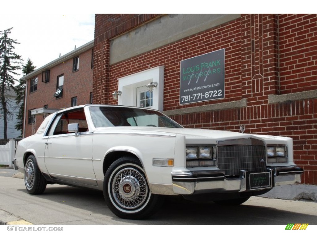 1985 Eldorado Biarritz Coupe - White / Carmine Red photo #152