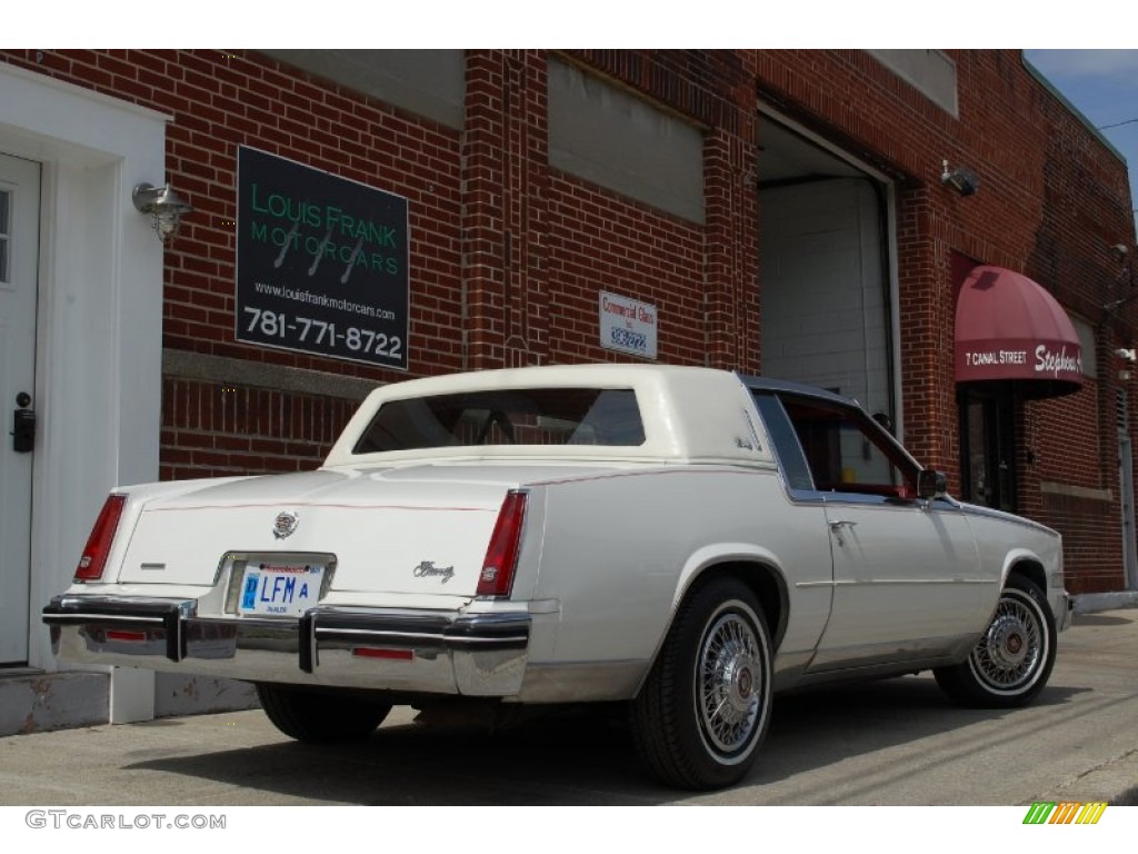 1985 Eldorado Biarritz Coupe - White / Carmine Red photo #156